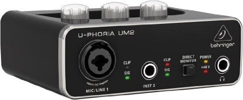 Äänikortti Behringer U-Phoria Um2 hinta ja tiedot | Soittimien lisätarvikkeet | hobbyhall.fi