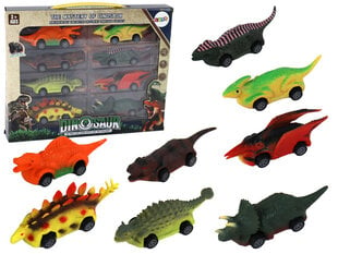 Ajoneuvosarja Dinosaurukset, 8 kpl hinta ja tiedot | Poikien lelut | hobbyhall.fi