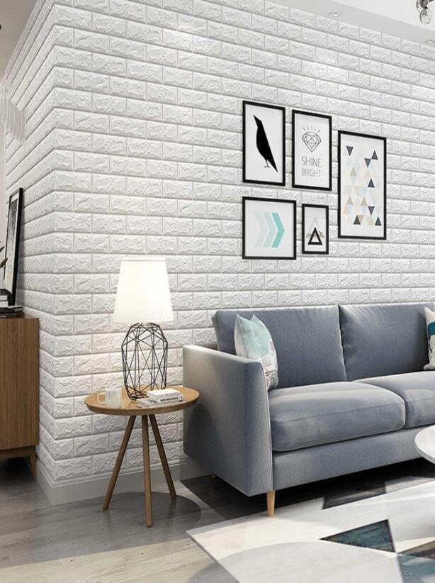 3D itseliimautuvat seinäpaneelit, 10 kpl hinta ja tiedot | Tapetit | hobbyhall.fi
