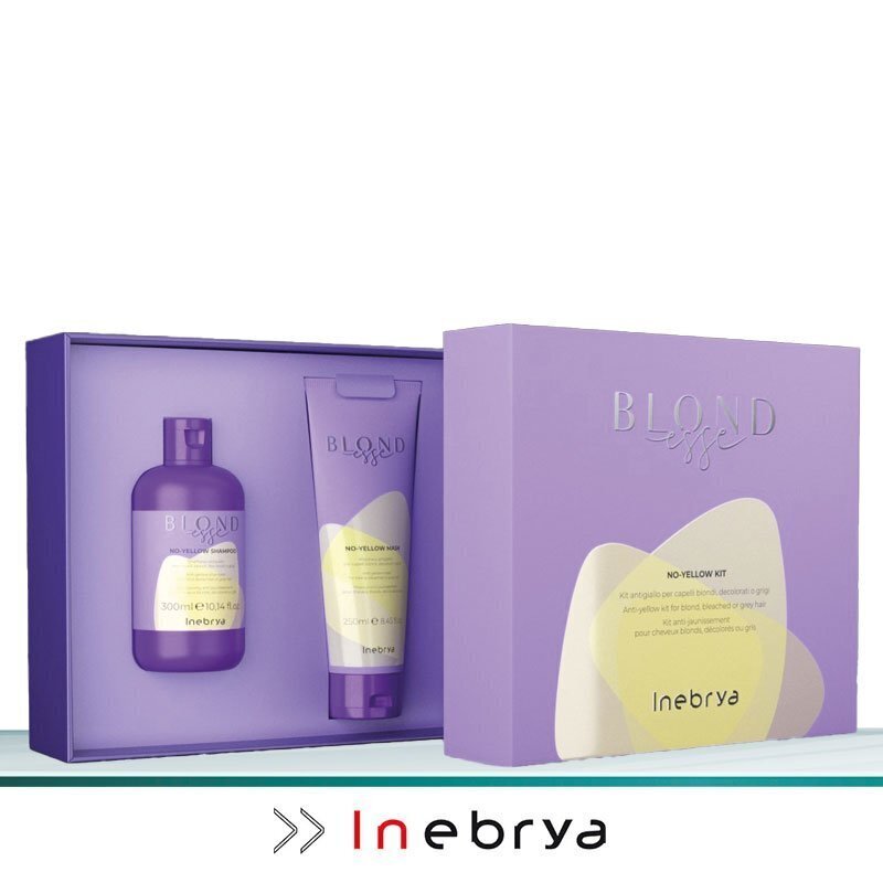 INEBRYA Blond No-Yellow Kit (shampoo + hiusnaamio) hinta ja tiedot | Naamiot, öljyt ja seerumit | hobbyhall.fi