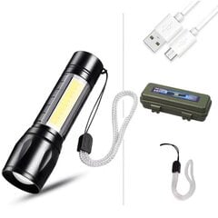 USB-ladattava taskulamppu XPE+COB hinta ja tiedot | Taskulamput ja valonheittimet | hobbyhall.fi