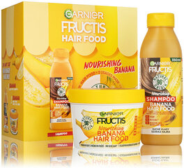 Fructis Hair Food Banana hiuskosmetiikkasetti kuiville hiuksille: shampoo, 350 ml + naamio, 390 ml hinta ja tiedot | Fructis Hiustenhoitotuotteet | hobbyhall.fi