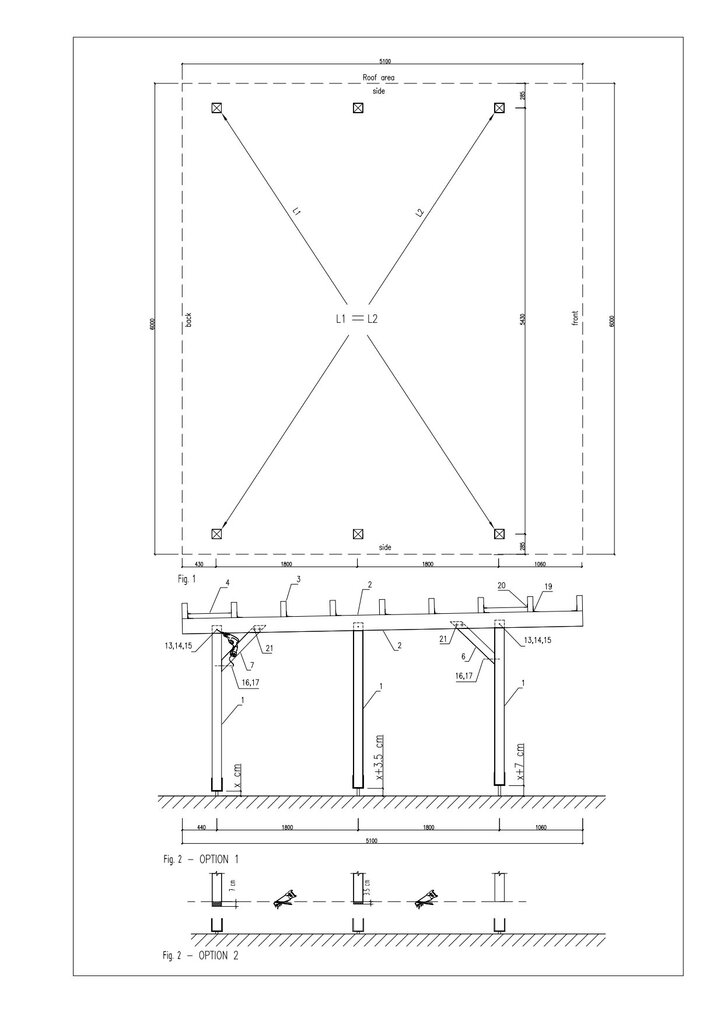 Autokatos kahdelle autolle Karl 20,6 m² hinta ja tiedot | Piharakennukset | hobbyhall.fi