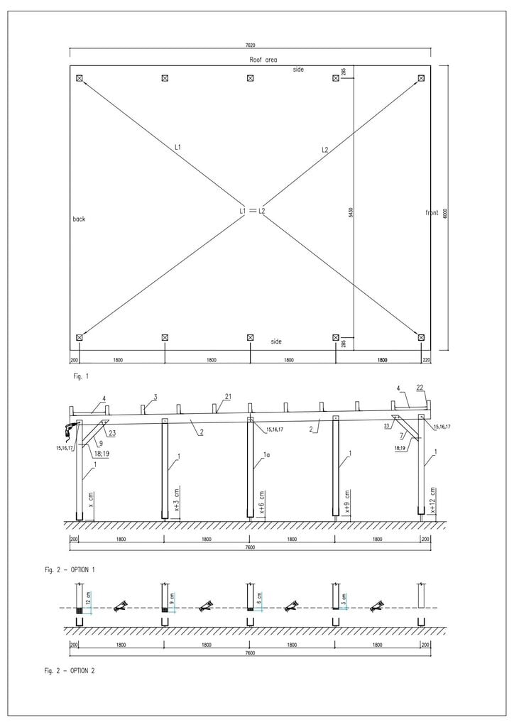 Autokatos kahdelle autolle Karl 40,6 m² harmaalla puunsuojalla hinta ja tiedot | Piharakennukset | hobbyhall.fi