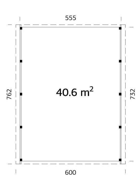 Autokatos kahdelle autolle Karl 40,6 m² ruskealla puunsuojalla hinta ja tiedot | Piharakennukset | hobbyhall.fi