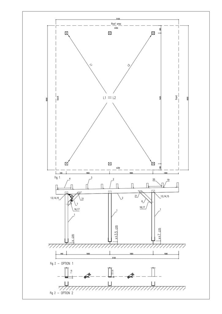 Autokatos kahdelle autolle Karl 20,6 m² ruskealla puunsuojalla hinta ja tiedot | Piharakennukset | hobbyhall.fi