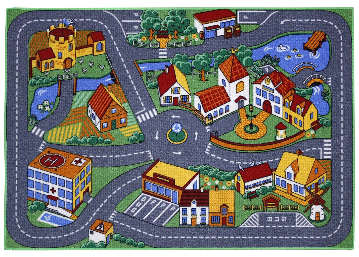 AW Rugs lastenhuoneen matto Quiet Town 95x133 cm hinta ja tiedot | Isot matot | hobbyhall.fi