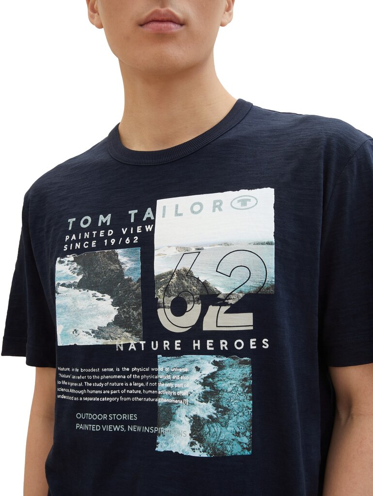 Tom Tailor miesten T-paita, laivastonsininen hinta ja tiedot | Miesten T-paidat | hobbyhall.fi