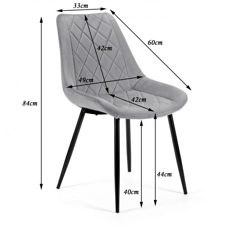 Tuoli NORE SJ.0488, harmaa hinta ja tiedot | Ruokapöydän tuolit | hobbyhall.fi