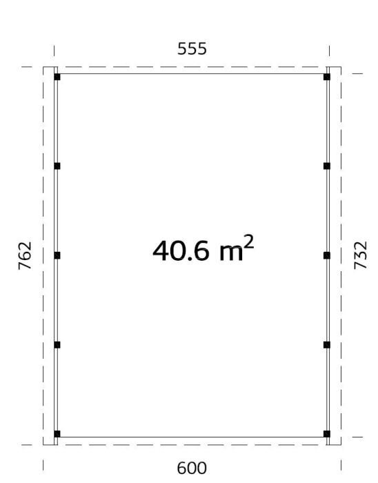 Autokatos kahdelle autolle vajalla Karl 40,6 m² harmaalla puunsuojalla hinta ja tiedot | Piharakennukset | hobbyhall.fi