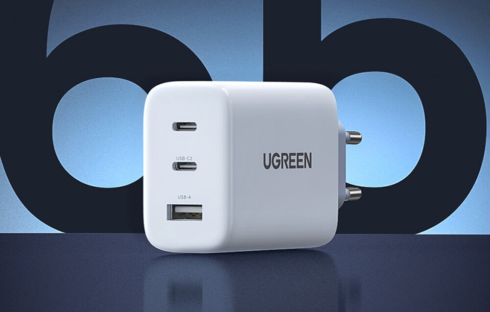 UGREEN CD275 yleismaailmallinen seinälaturi, 65W, valkoinen hinta ja tiedot | Puhelimen laturit | hobbyhall.fi