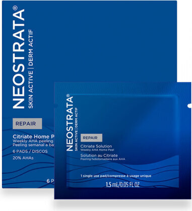 Neostrata Citriate Home Peeling kasvokuorinta 6 kpl hinta ja tiedot | Kasvonaamiot ja silmänalusaamiot | hobbyhall.fi