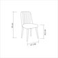 Tuoli Asir, 47x89x46cm, harmaa/valkoinen hinta ja tiedot | Ruokapöydän tuolit | hobbyhall.fi