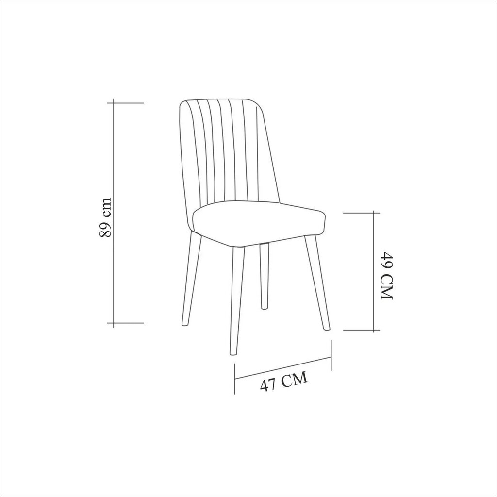 Tuoli Asir, 47x89x46cm, vaaleanpunainen/valkoinen hinta ja tiedot | Ruokapöydän tuolit | hobbyhall.fi