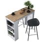 Keittiön pöytä Asir, 120x100x50cm, valkoinen/beige hinta ja tiedot | Ruokapöydät | hobbyhall.fi