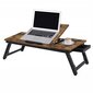 Songmics kannettavan pöytä, 71x35x23 cm, tummanruskea/musta hinta ja tiedot | Tietokonepöydät ja työpöydät | hobbyhall.fi