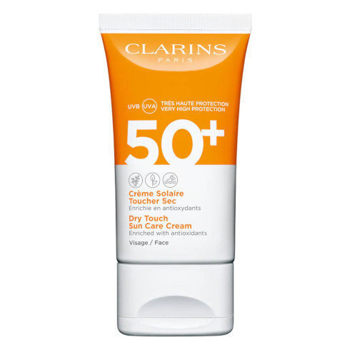 Aurinkosuojavoide Clarins Sun Dry Touch Care SPF50, 50 ml hinta ja tiedot | Aurinkovoiteet | hobbyhall.fi