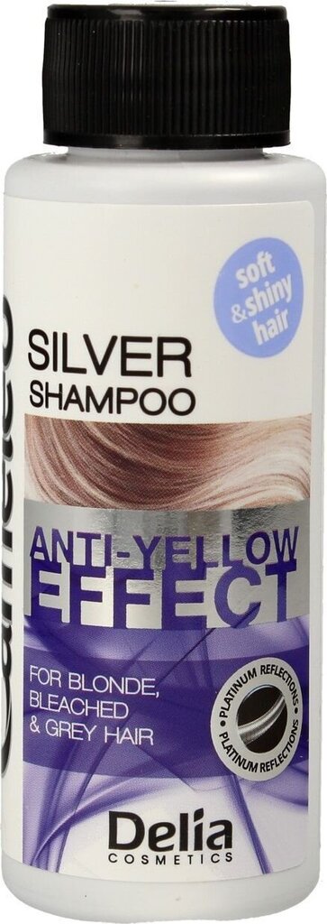 Shampoo Delia Cameleo Silver harmaille ja vaaleille hiuksille, 50ml hinta ja tiedot | Shampoot | hobbyhall.fi