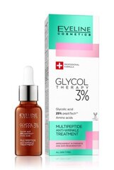 Ryppyjä estävä kasvoseerumi Eveline Multipeptide Glycol Therapy 3%, 18ml hinta ja tiedot | Kasvoöljyt ja seerumit | hobbyhall.fi