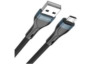 USB-A-mikrokaapeli PremiumCord 10W 1m, musta hinta ja tiedot | Kaapelit ja adapterit | hobbyhall.fi