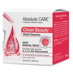 Absolute Care Multi Vitamins -kosteuttava yövoide, 50 ml hinta ja tiedot | Kasvovoiteet | hobbyhall.fi