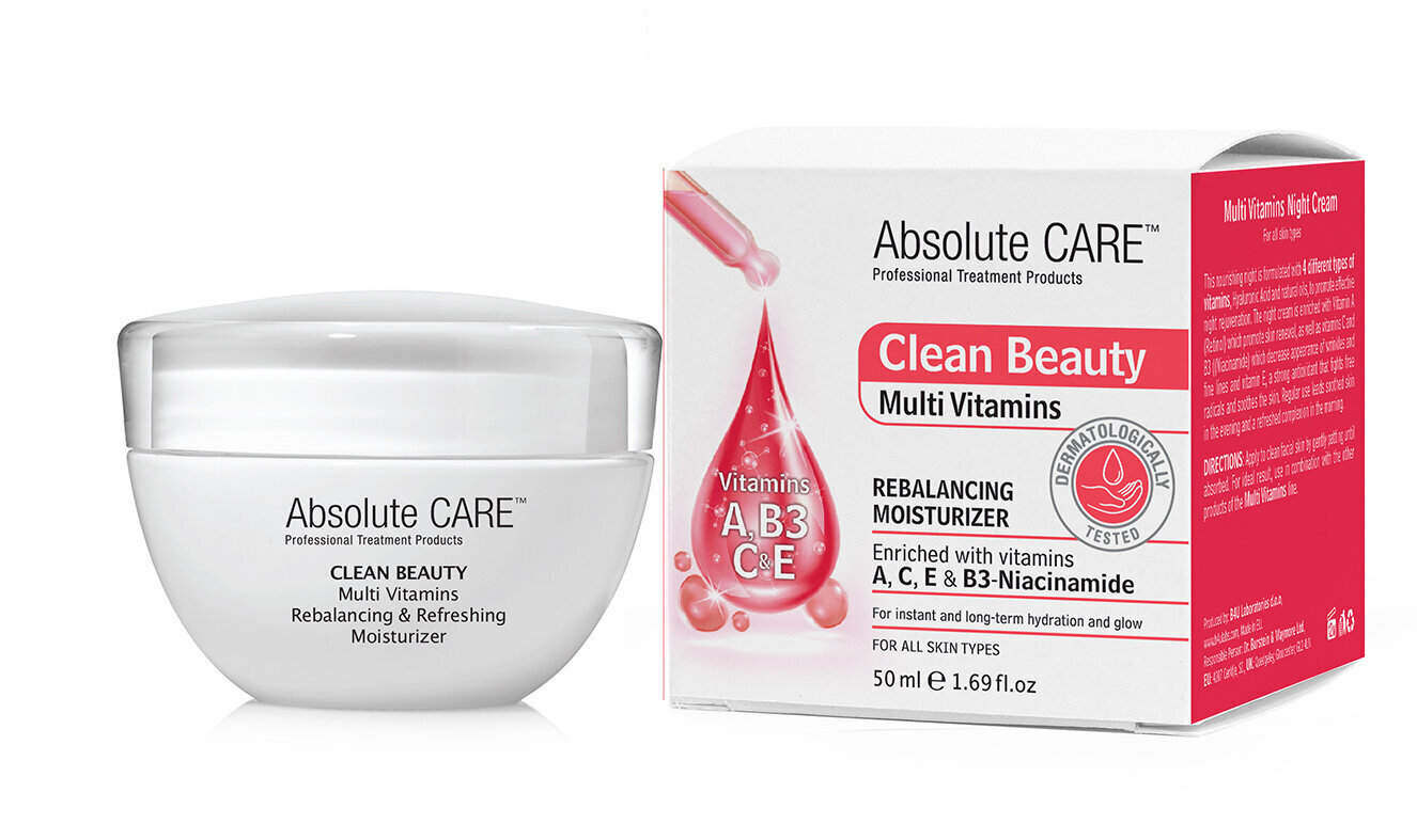 Absolute Care Multi Vitamins kosteuttava kasvovoide, 50 ml hinta ja tiedot | Kasvovoiteet | hobbyhall.fi