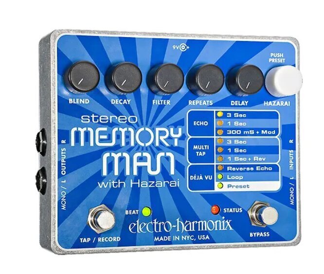Pedaali Electro-Harmonix Stereo Memory Man Hazarai hinta ja tiedot | Soittimien lisätarvikkeet | hobbyhall.fi