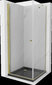 Suihkukaappi altaalla ja sifonilla Mexen Pretoria, kulta + musta / kulta, 100 x 100 cm hinta ja tiedot | Suihkukaapit ja suihkunurkat | hobbyhall.fi