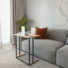 Sivupöytä, Asir, 60x73x40 cm, musta/ruskea hinta ja tiedot | Sohvapöydät | hobbyhall.fi