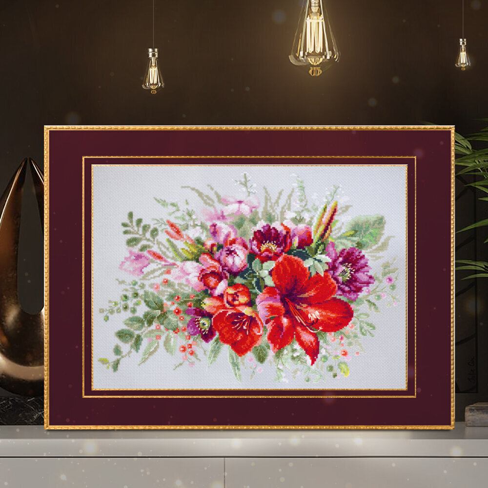 Ristipistopakkaukset Magic Needle Amaryllis Bouquet 210-314 hinta ja tiedot | Kirjontatarvikkeet | hobbyhall.fi