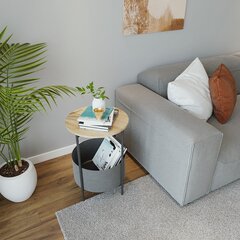 Sivupöytä, Asir, 43x60x43 cm, musta/ruskea hinta ja tiedot | Sohvapöydät | hobbyhall.fi