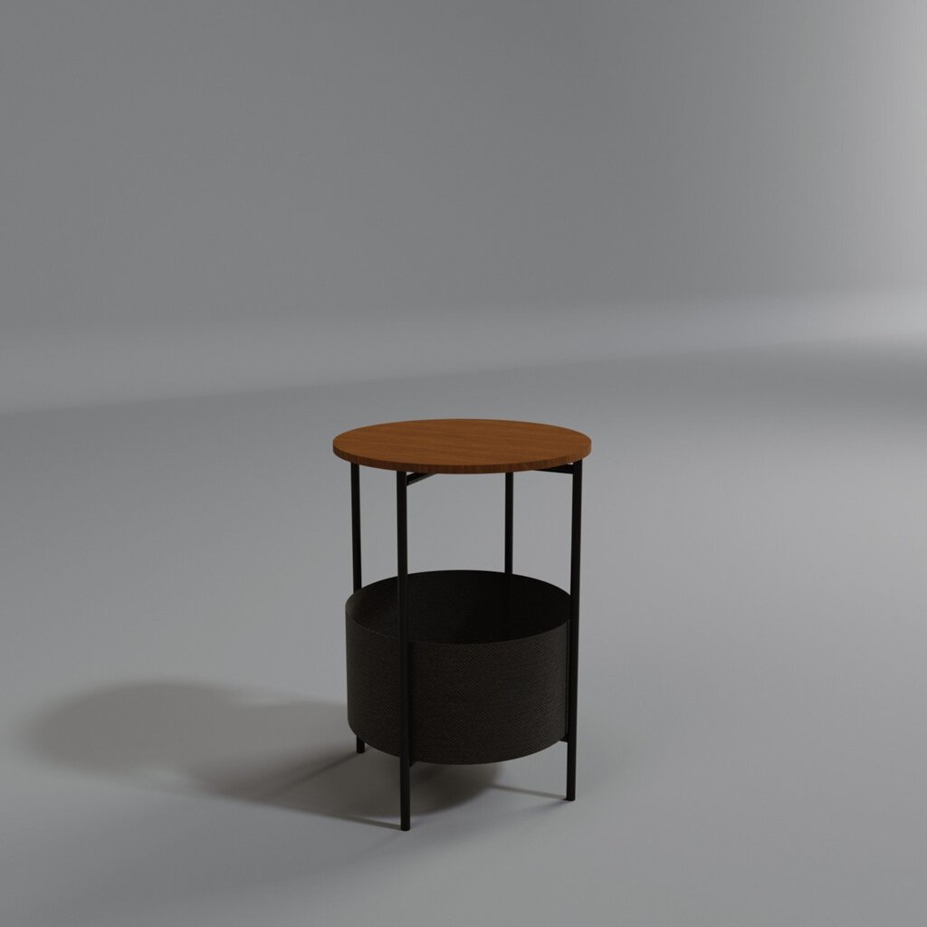 Sivupöytä, Asir, 43x60x43 cm, tummanruskea/musta hinta ja tiedot | Sohvapöydät | hobbyhall.fi
