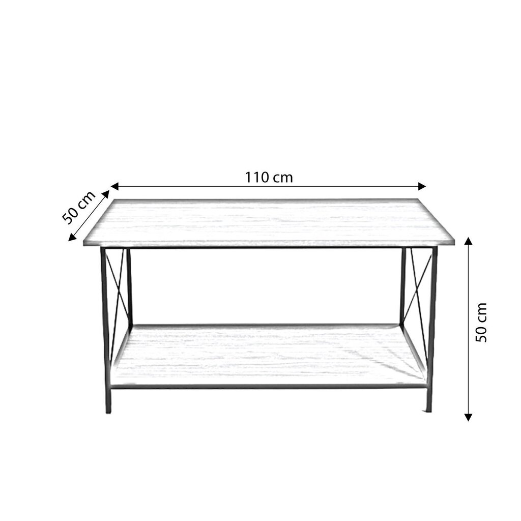 Kahvipöytä, Asir, 110x50x50 cm, beige/musta hinta ja tiedot | Sohvapöydät | hobbyhall.fi