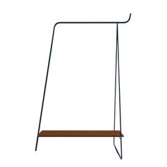 Vaatekaappi, Asir, 90x170x30 cm, sininen/ruskea hinta ja tiedot | Naulakot | hobbyhall.fi