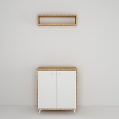 Halliteline, Asir, 80x80x40 cm, beige/valkoinen hinta ja tiedot | Eteisen kalusteryhmät | hobbyhall.fi