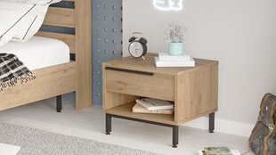 Yöpöytä, Asir, 53,6x42,4x44,5 cm, ruskea hinta ja tiedot | Yöpöydät | hobbyhall.fi