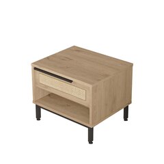 Yöpöytä, Asir, 53,6x42,4x44,5 cm, beige hinta ja tiedot | Yöpöydät | hobbyhall.fi