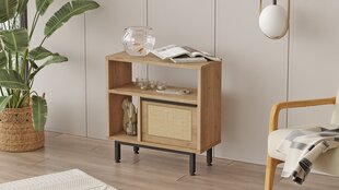 Sivupöytä, Asir, 60x60x25,5 cm, vaaleanruskea hinta ja tiedot | Sohvapöydät | hobbyhall.fi