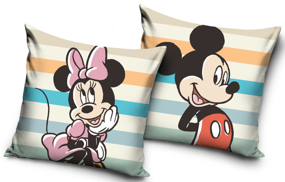 Koristetyyny Disney Minnie, Mickey 40x40 cm hinta ja tiedot | Koristetyynyt ja tyynynpäälliset | hobbyhall.fi