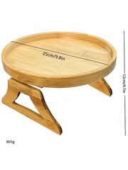 Pyöreä puinen tarjotin sohvalle, Electronics LV-204, 1 kpl hinta ja tiedot | Keittiövälineet | hobbyhall.fi