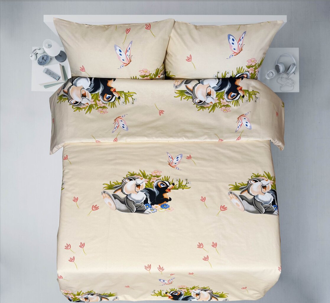 Lasten 3-osainen vuodevaatesetti Bunny and Badger 100 x 135 hinta ja tiedot | Vuodevaatteet lapsille | hobbyhall.fi