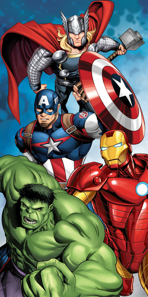 Pyyhe Avengers Power 70x140 cm hinta ja tiedot | Pyyhkeet | hobbyhall.fi