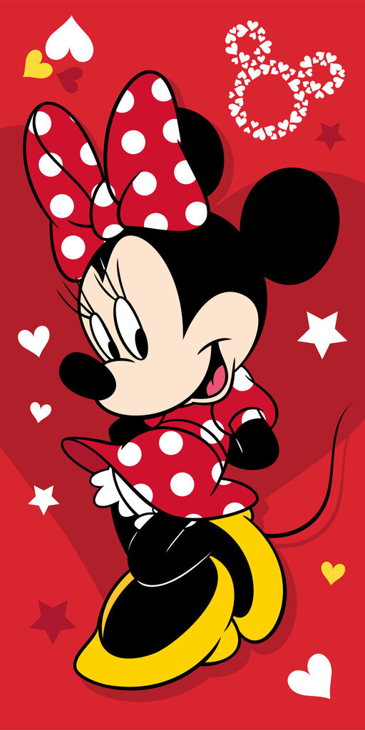 Pyyhe Disney Minnie Pretty in Red 70x140 cm hinta ja tiedot | Pyyhkeet | hobbyhall.fi