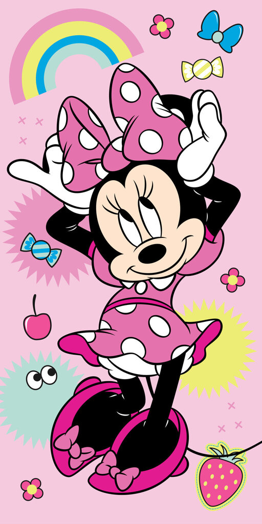Pyyhe Disney Minnie Rainbow 70x140 cm hinta ja tiedot | Pyyhkeet | hobbyhall.fi