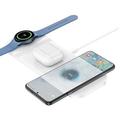 HOCO 3in1 CQ6 15W, valkoinen, tukee Samsung Watch -älykelloa hinta ja tiedot | Puhelimen laturit | hobbyhall.fi