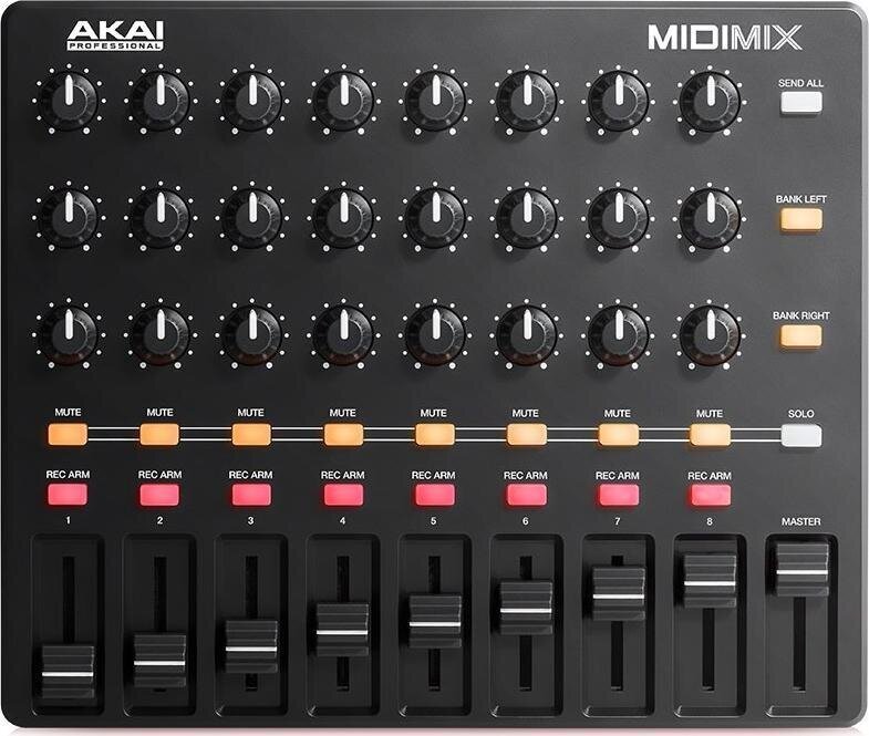 Akai Midimisx mikseri/DAW-ohjain USB, musta hinta ja tiedot | Soittimien lisätarvikkeet | hobbyhall.fi