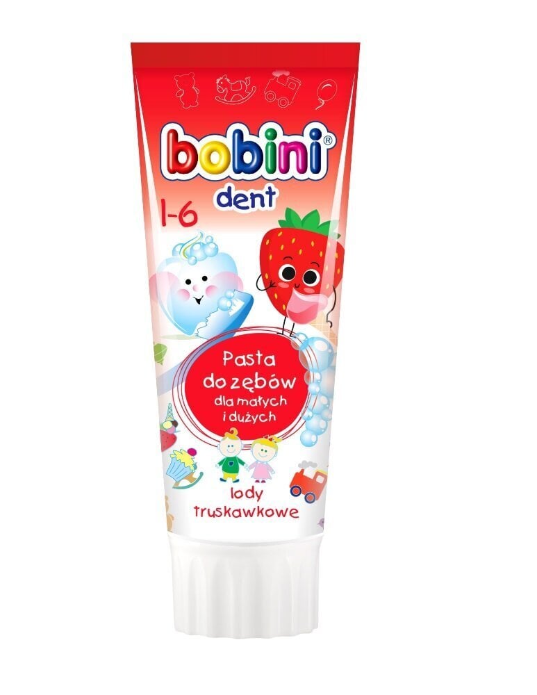 Lasten hammastahna Bobini Dent Strawberry Ice Cream, 75 ml hinta ja tiedot | Suuhygienia | hobbyhall.fi