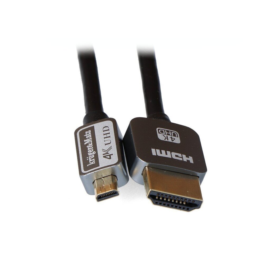 Kruger&Matz, Mikro HDMI - HDMI, 3 m hinta ja tiedot | Kaapelit ja adapterit | hobbyhall.fi