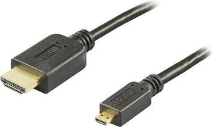 Videokaapeli Deltaco HDMI-micro HDMI, 5 m hinta ja tiedot | Kaapelit ja adapterit | hobbyhall.fi