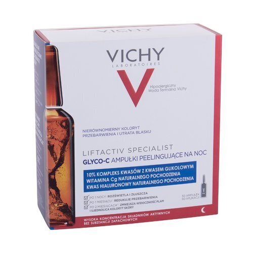 Ihoseerumi Vichy Liftactiv Glyco-C Night Peel Ampullit, 60 ml hinta ja tiedot | Kasvoöljyt ja seerumit | hobbyhall.fi